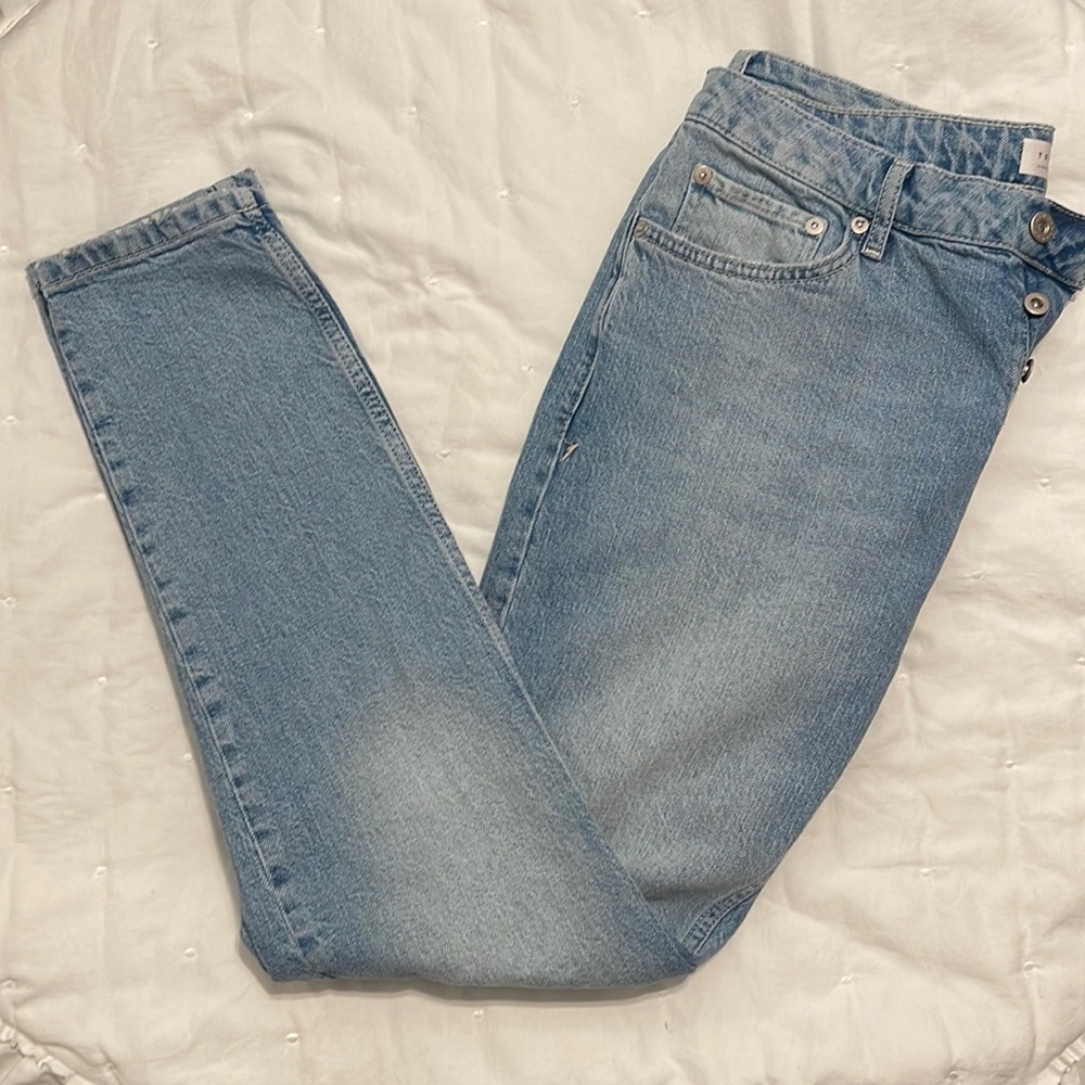 Topman Mens Denim Jeans size W34/L32 light wash